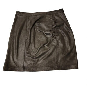 FREE PEOPLE Women's Rumi Ruched Mini Skirt Size Small Black New